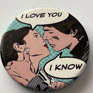 Disney Star Wars Han And Leia round Compact magnifying Mirror